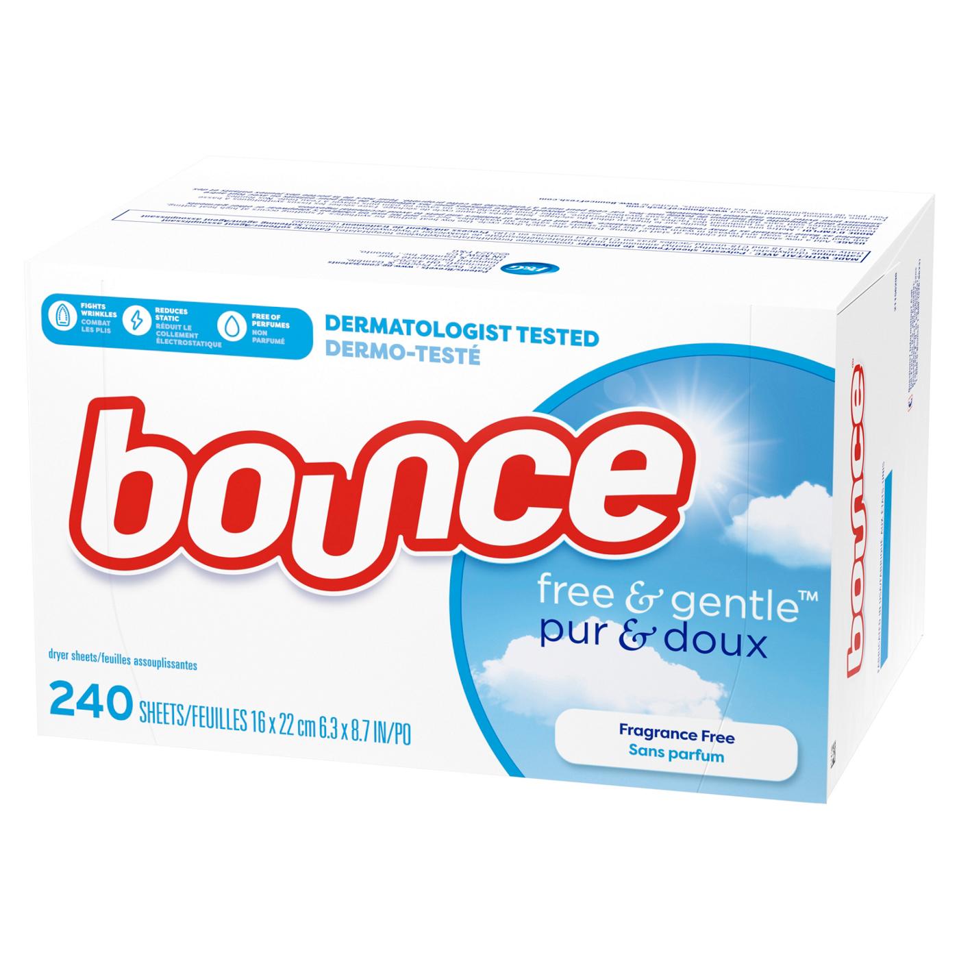 Bounce Free & Gentle Dryer Sheets - Unscented; image 4 of 10