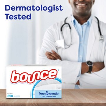Bounce Free & Gentle Dryer Sheets - Unscented