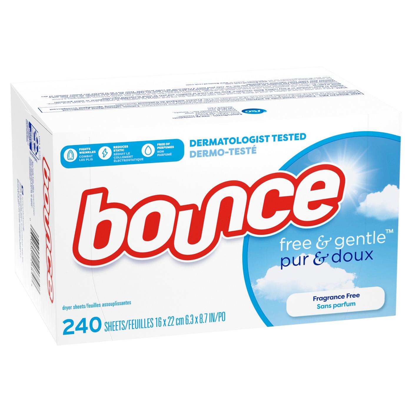 Bounce Free & Gentle Dryer Sheets - Unscented; image 5 of 10