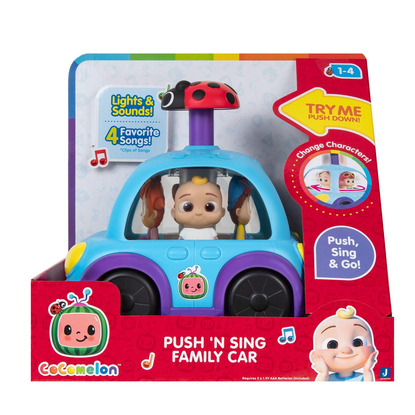 CoComelon Push 'n Sing Family Car; image 1 of 7