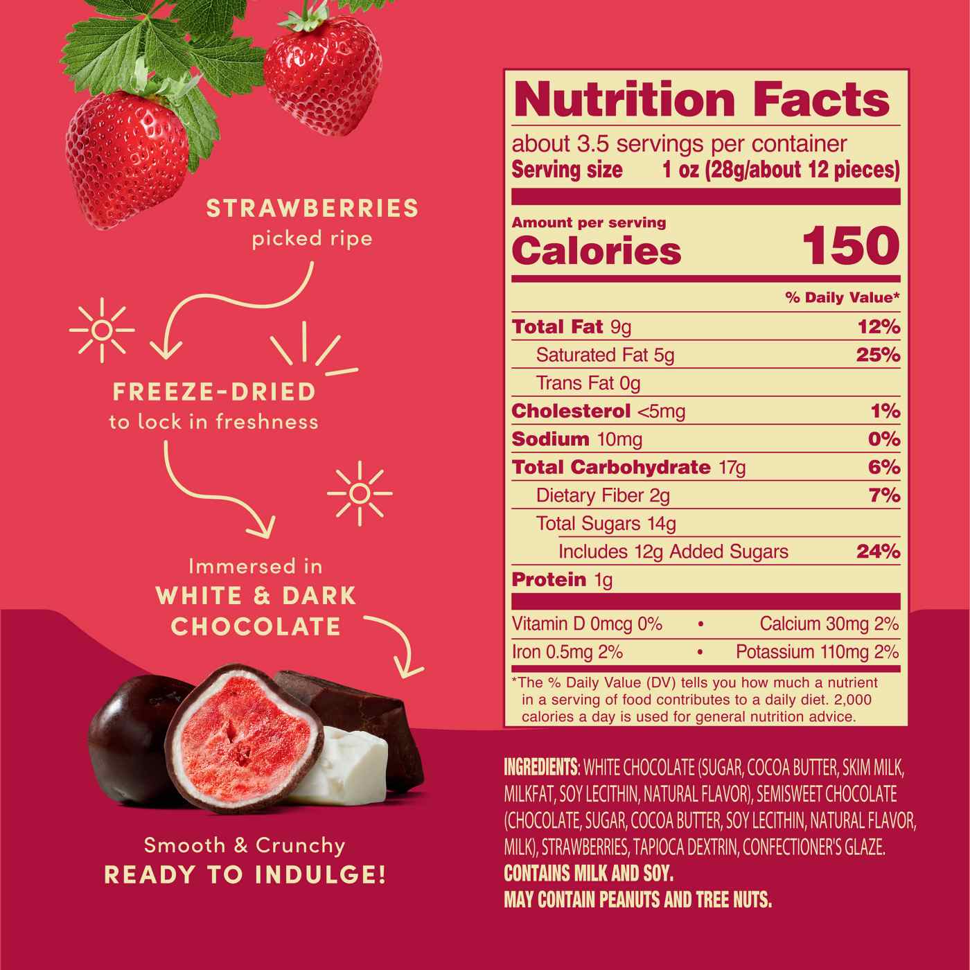 Tru Fru Freeze Dried Strawberries in Dark & White Chocolate; image 7 of 7