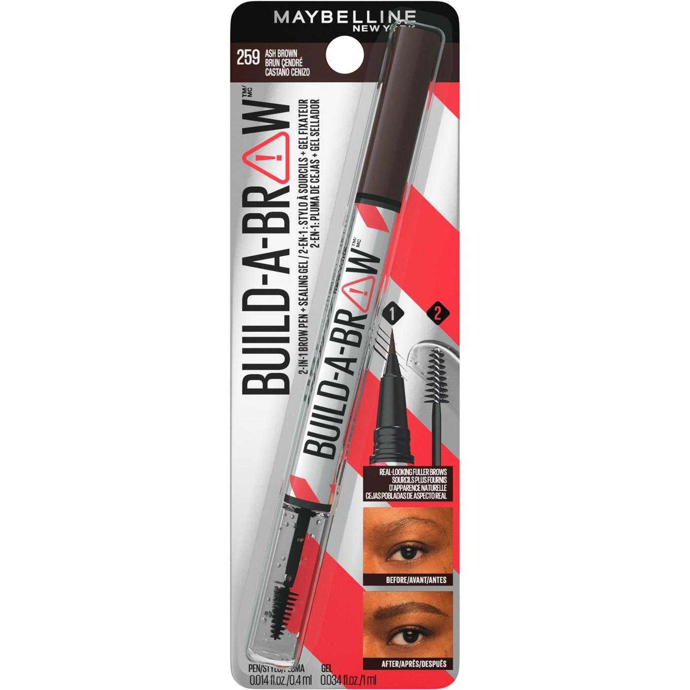 Maybelline Build A Brow 2 In 1 Brow Pen - Ash Brown; image 13 of 17