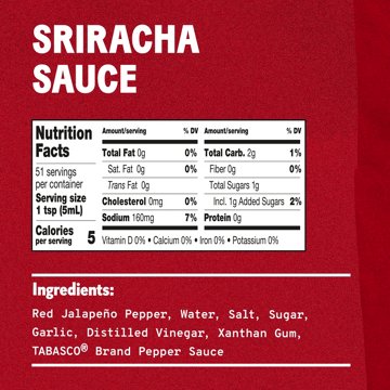 Tabasco Sriracha Sauce, 11 oz