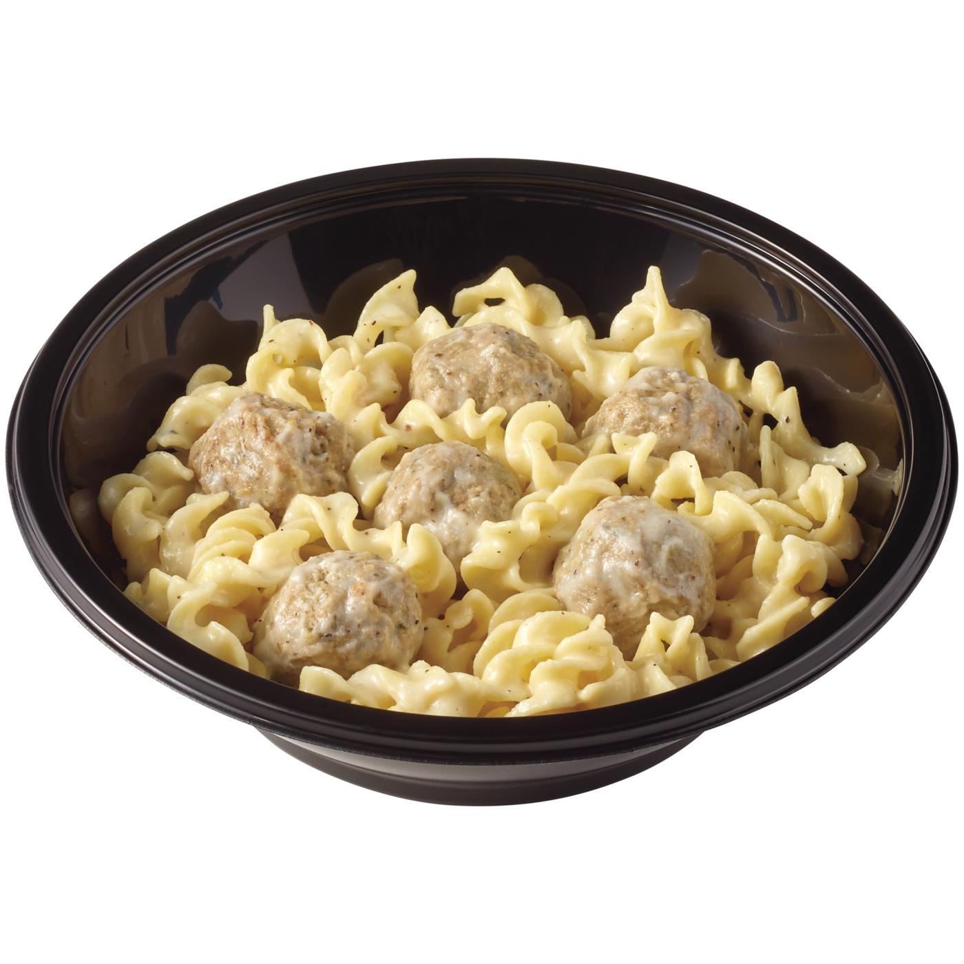 Meal Simple by H-E-B Meatballs & Creamy Garlic Pasta Bowl; image 4 of 5