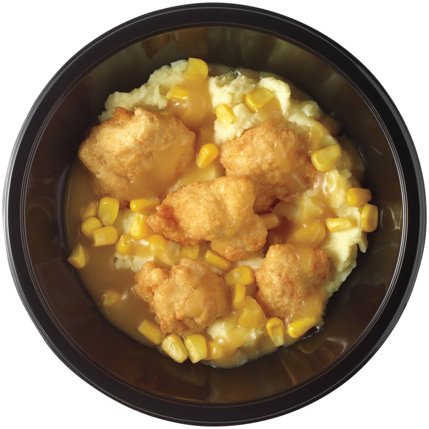 Meal Simple by H-E-B Breaded Chicken, Mashed Potatoes & Corn Bowl; image 1 of 5