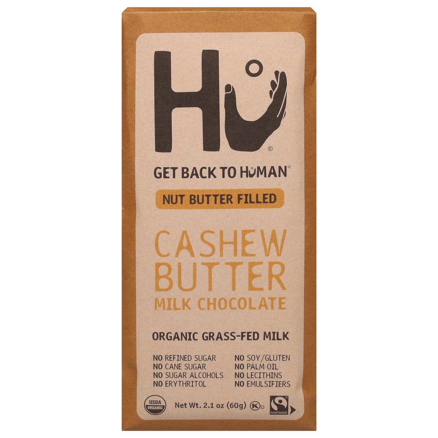 Hu Organic Grass-Fed Cashew Butter Milk Chocolate Bar; image 1 of 9
