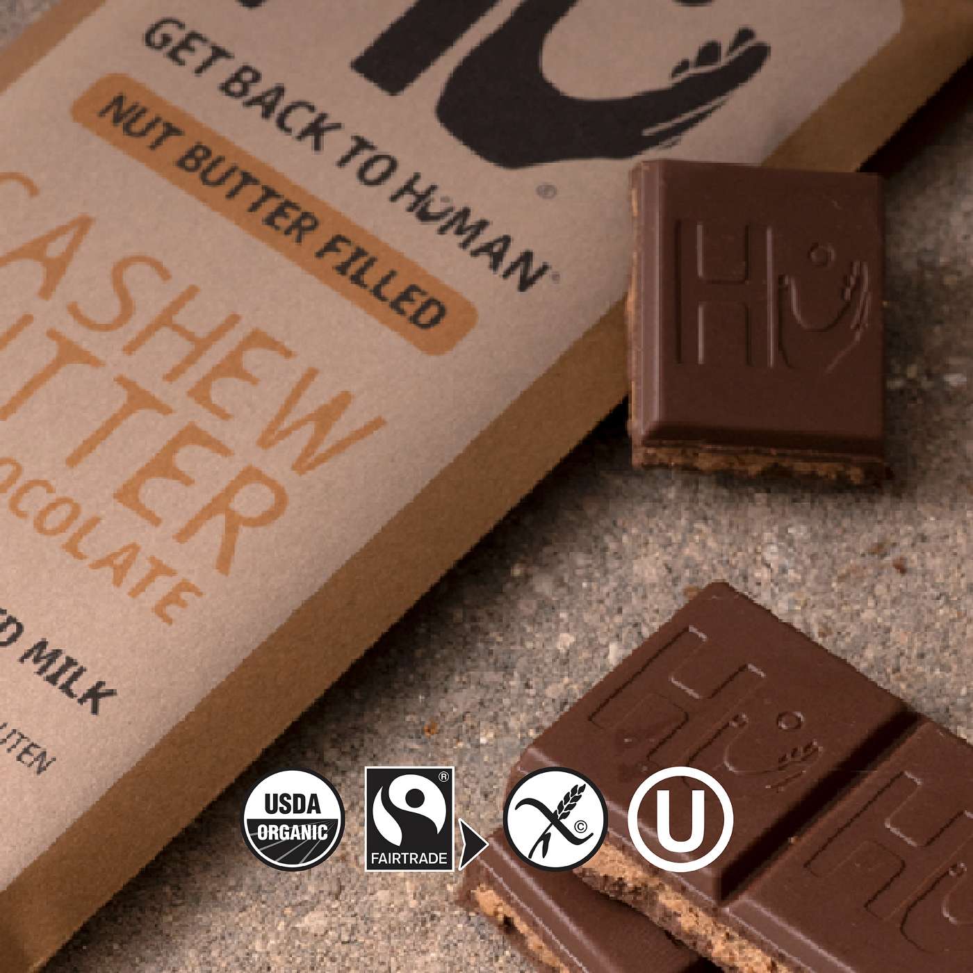 Hu Organic Grass-Fed Cashew Butter Milk Chocolate Bar; image 6 of 9