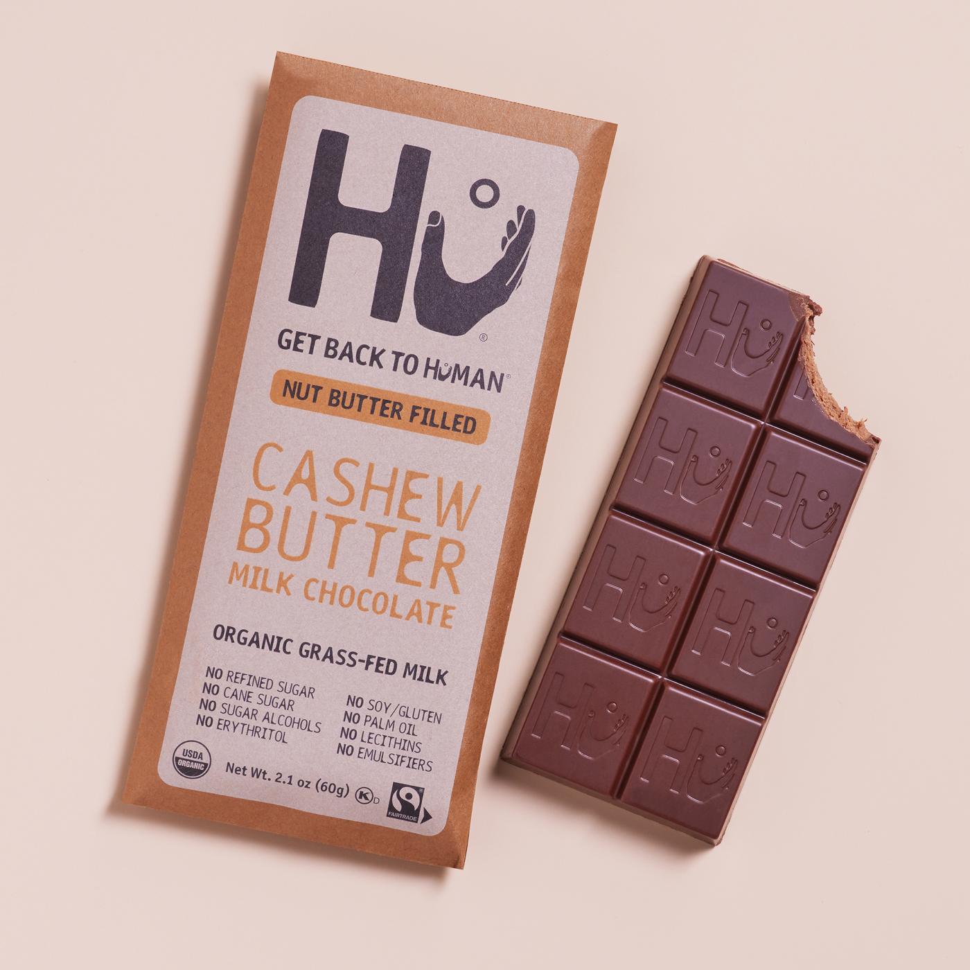 Hu Organic Grass-Fed Cashew Butter Milk Chocolate Bar; image 9 of 9