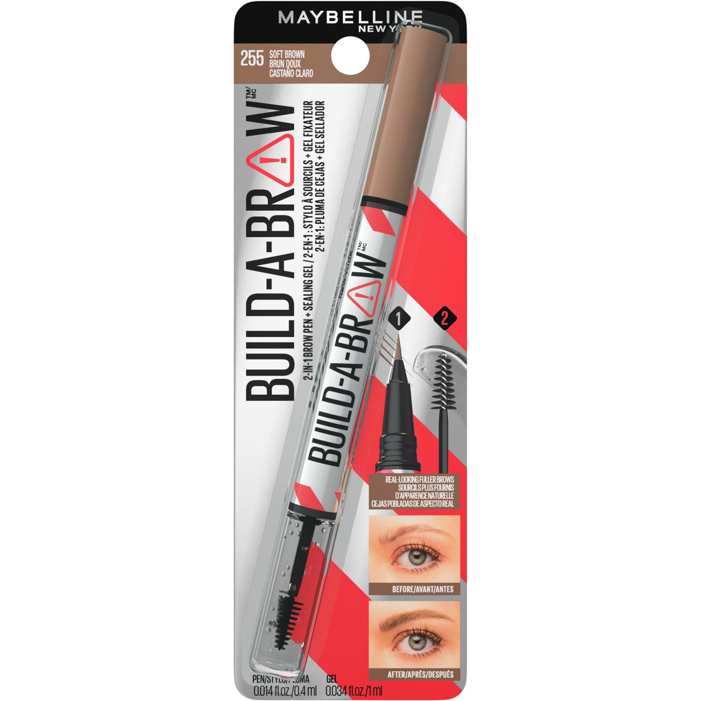 Maybelline Build A Brow 2 In 1 Brow Pen - Soft Brown; image 13 of 16