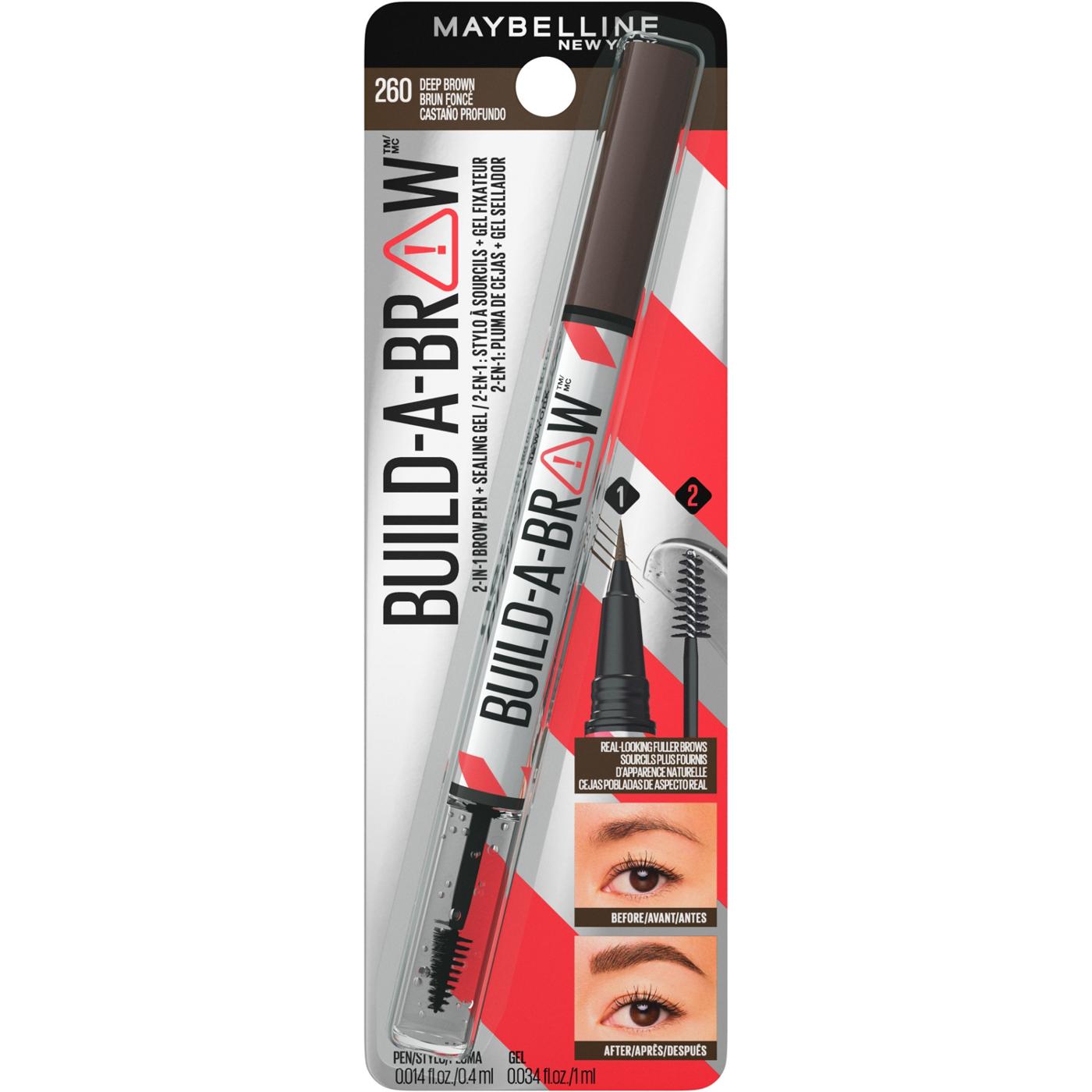 Maybelline Build A Brow 2 In 1 Brow Pen - Deep Brown; image 11 of 17