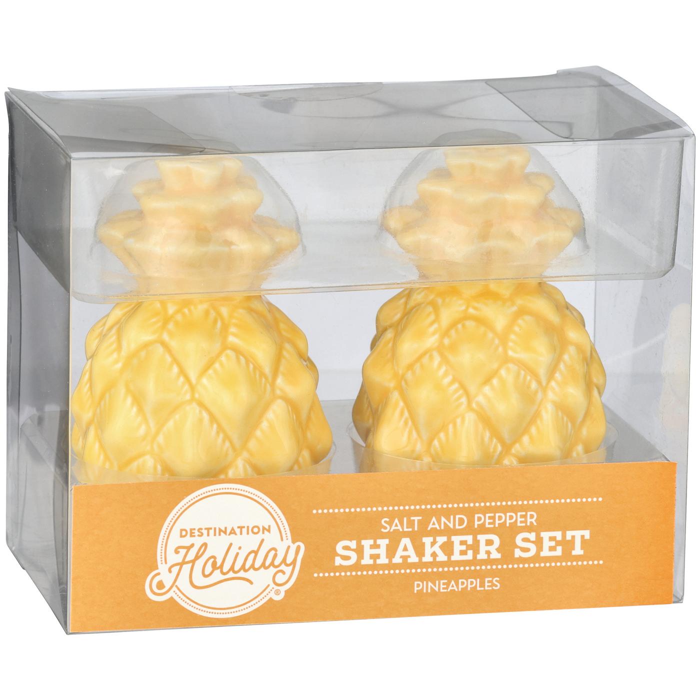 Destination Holiday Pineapple Salt and Pepper Shaker Set; image 1 of 2