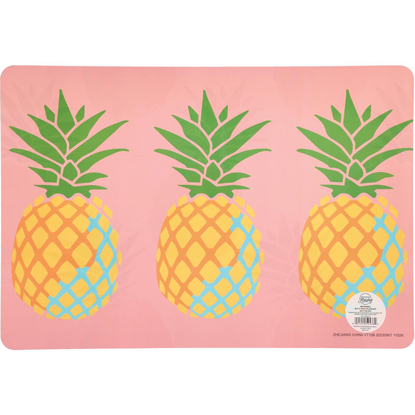 Destination Holiday Reversible Placemat - Pineapple; image 2 of 2