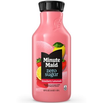 Minute Maid Zero Sugar Strawberry Lemonade, 52 oz