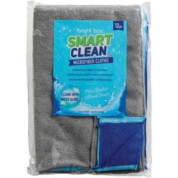 Bright Box Smart Clean Microfiber Cloths, 12 ct