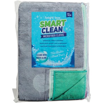 Bright Box Smart Clean Microfiber Cloths, 12 ct