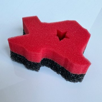 Bright Box Smart Clean Texas Duo Scrub Sponge - Red
