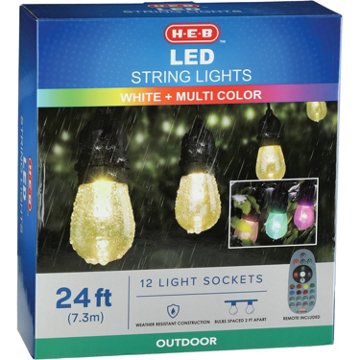 H-E-B Outdoor LED String Lights, 24'