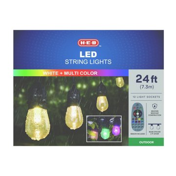 H-E-B Outdoor LED String Lights, 24'