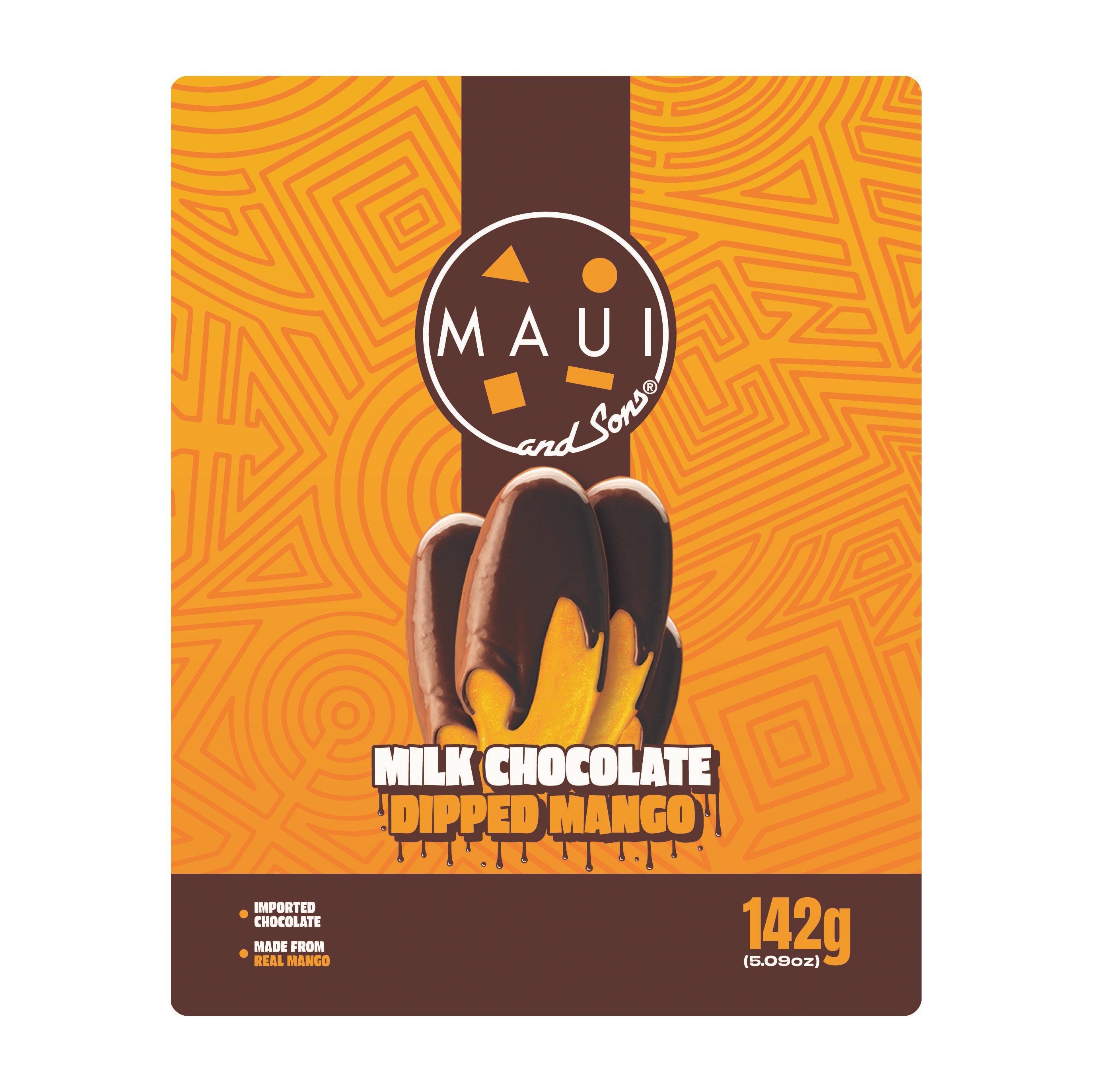 Maui & Sons Dried Mango Dipped Milk Chocolate Shop Tropical