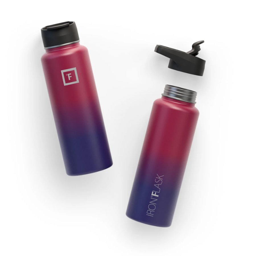 Iron Flask Wide Mouth Water Bottle with 3 Lids - Bubble Gum - Shop Travel &  To-Go at H-E-B