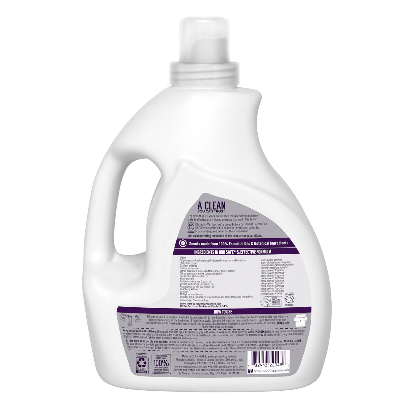 Seventh Generation HE Liquid Fabric Softener, 90 Loads - Fresh Lavender; image 6 of 6