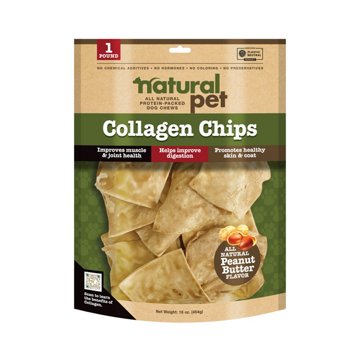 Natural Pet Peanut Butter Flavor Collagen Chips Dog Chews