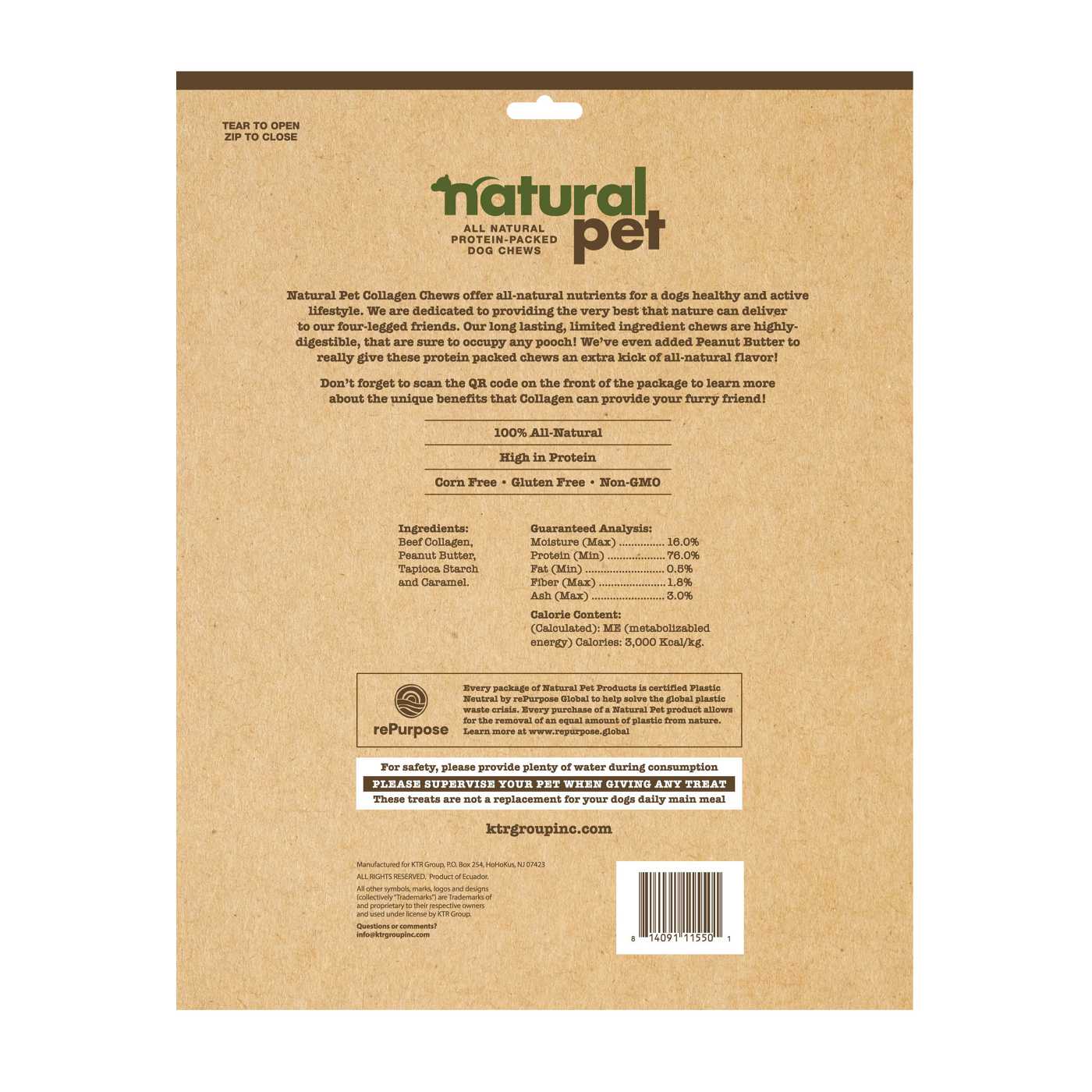 Natural Pet Peanut Butter Flavor Collagen Chips Dog Chews Shop Bones