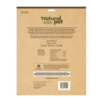 Natural Pet Peanut Butter Flavor Collagen Chips Dog Chews