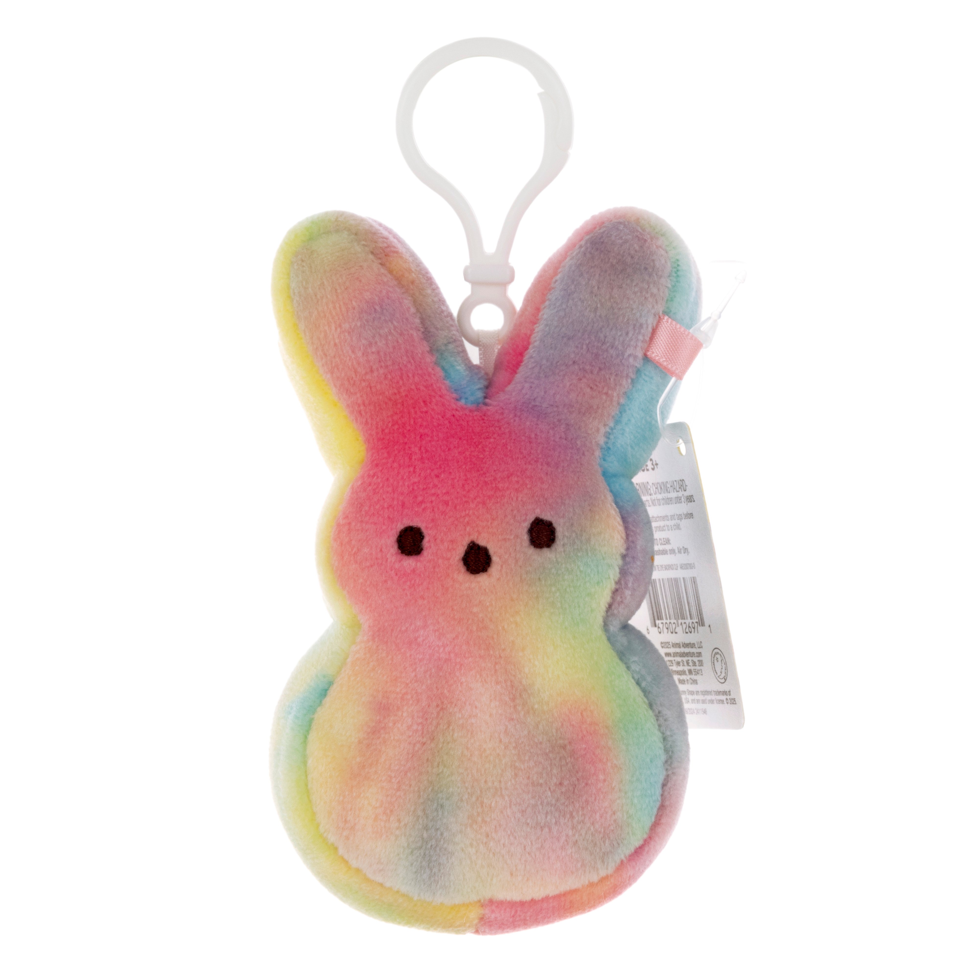 Peeps Easter Bunny Backpack Clip Tie Dye Shop Plush toys at H E B