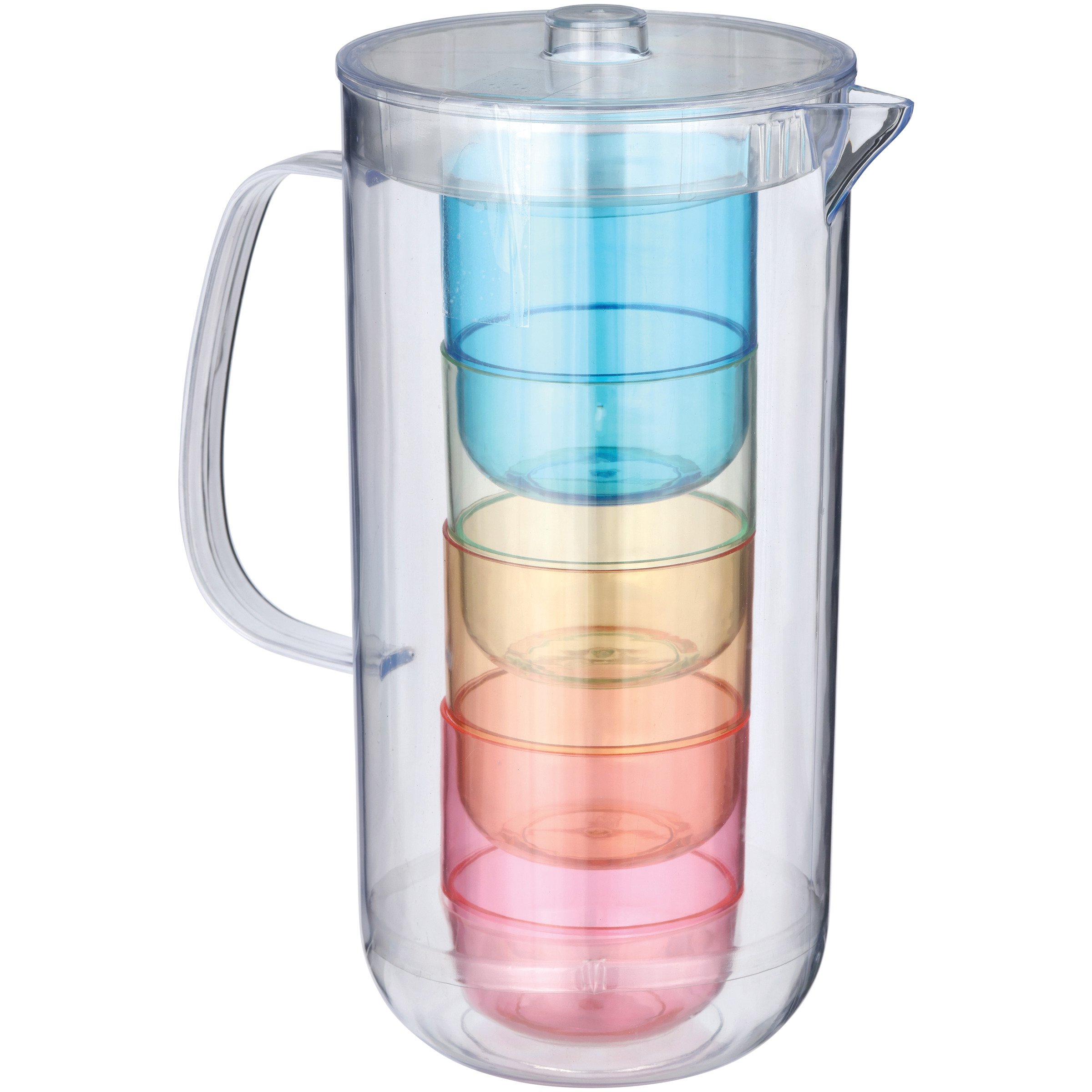 Destination Holiday Clear Pitcher With 4 Cups Shop Seasonal decor at