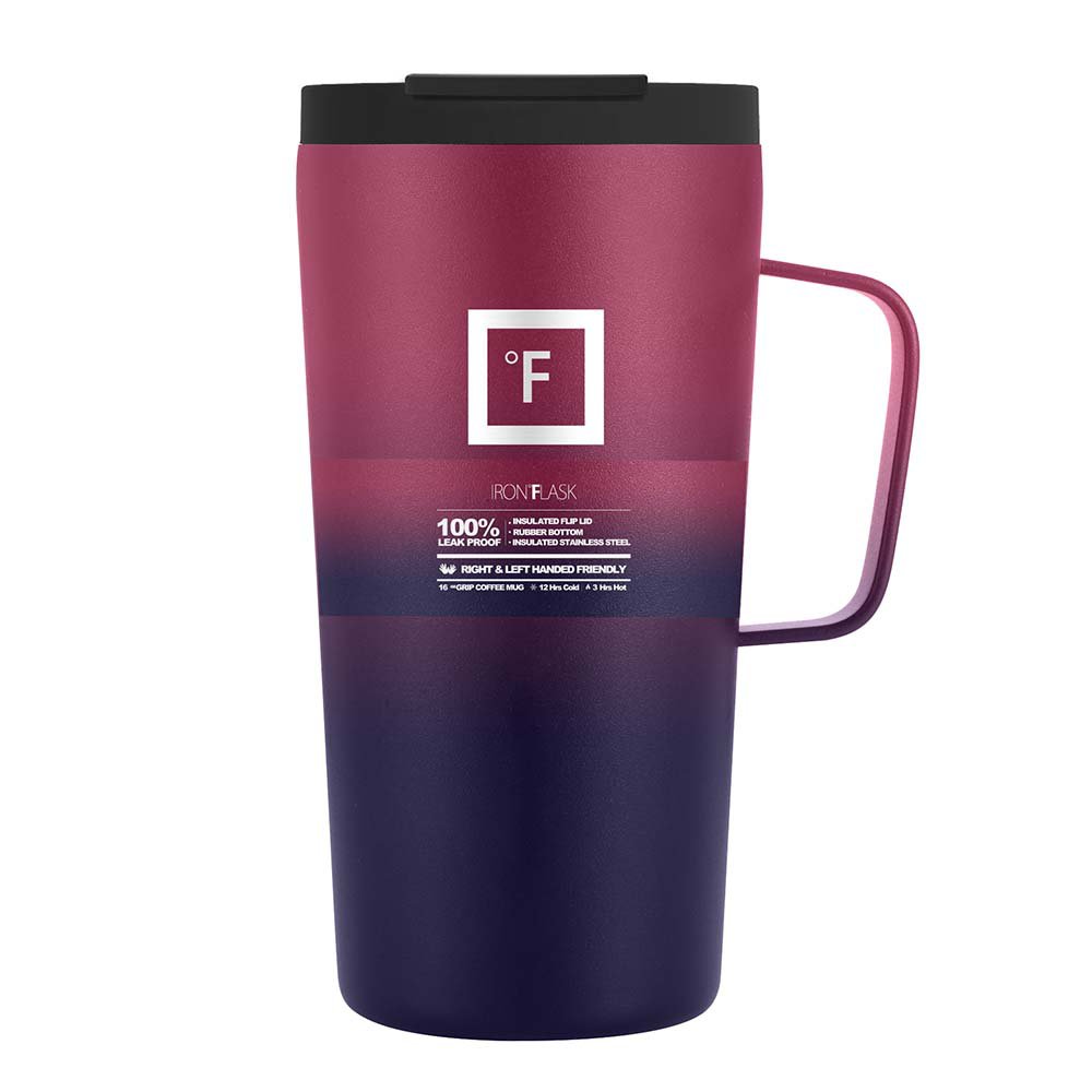 Iron Flask Insulated Coffee Mug with Handle Dark Rainbow Shop Cups