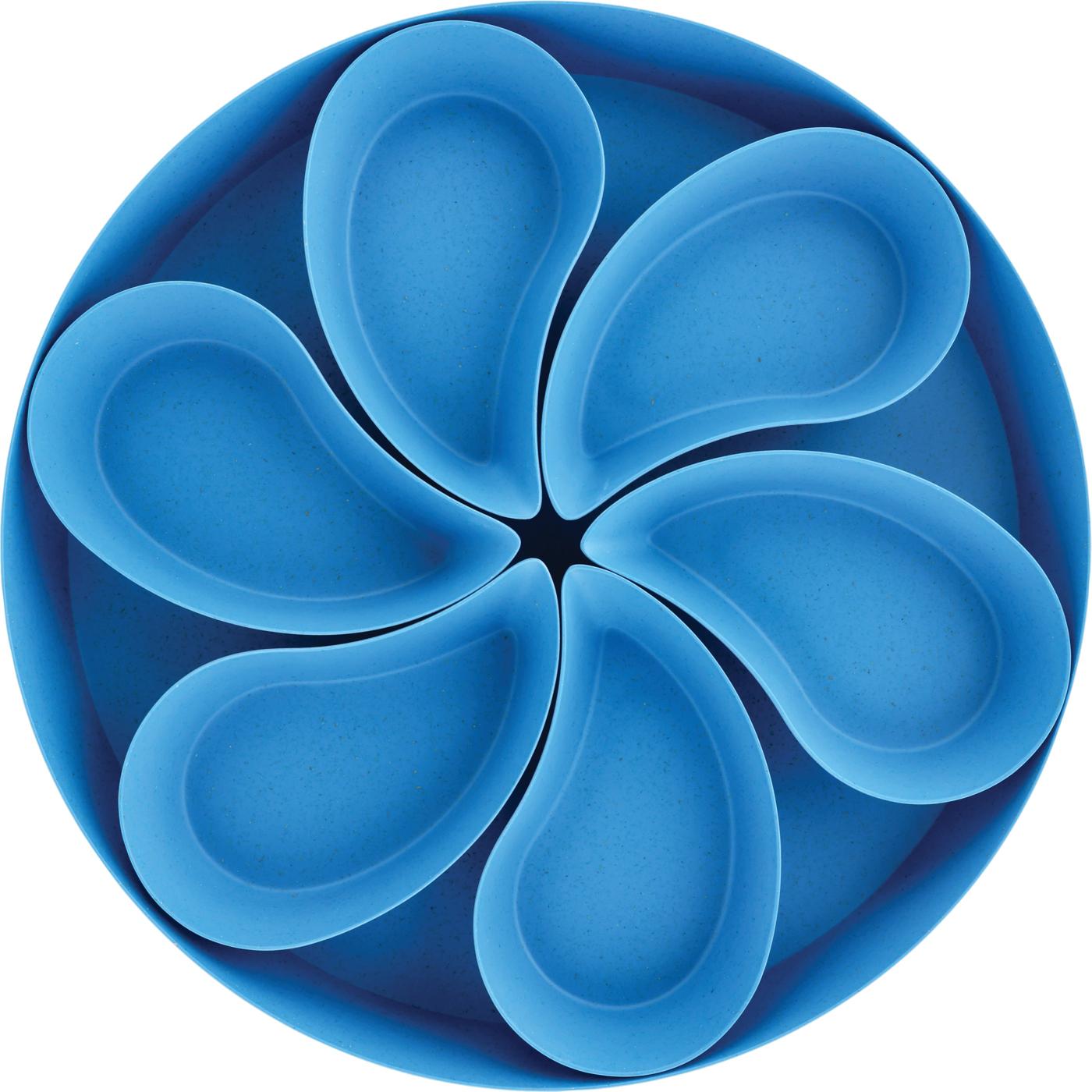 Destination Holiday Round Tray - Blue; image 1 of 2