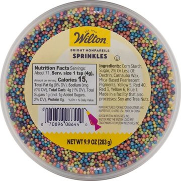 Wilton Bright Pastel Nonpareils Sprinkles, 9.9 oz