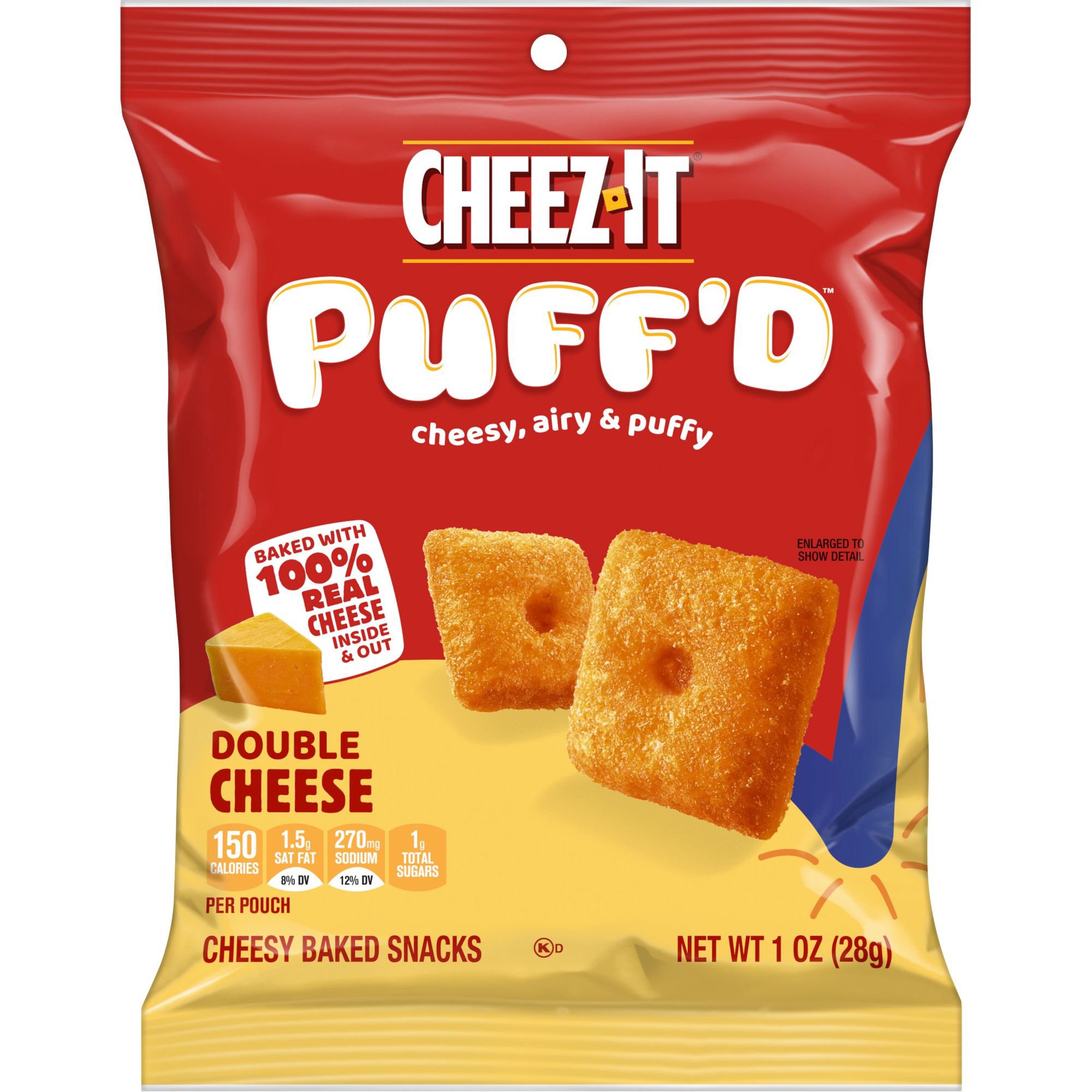 Cheez-It Puff'd Double Cheese Cheesy Baked Snacks - Shop Crackers ...