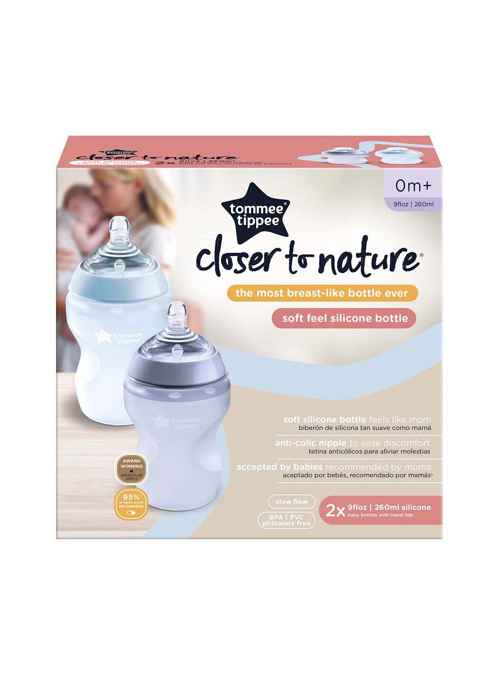 Tommee Tippee Closer To Nature 9 oz Silicone Bottles; image 1 of 2