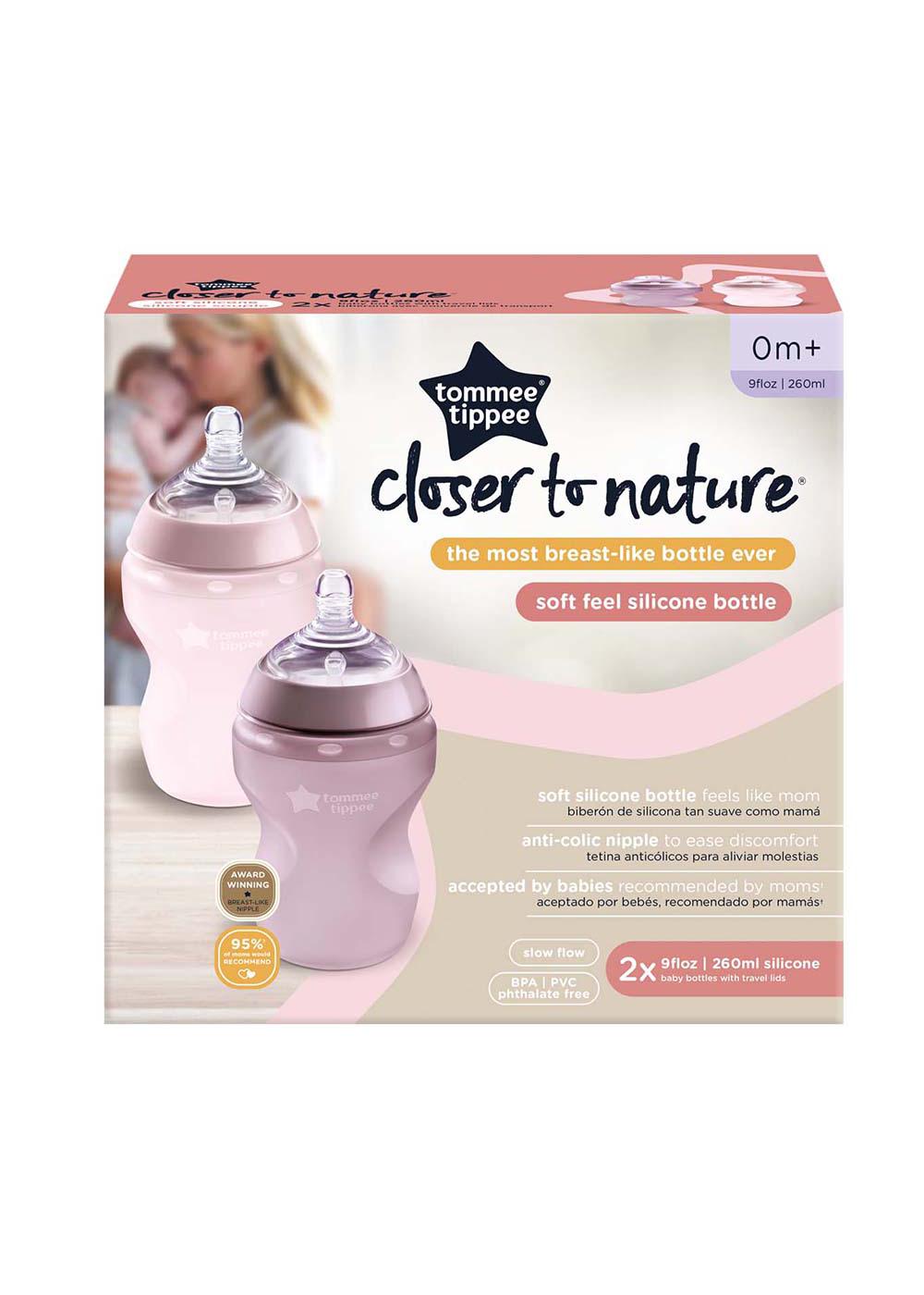 Tommee Tippee Closer To Nature 9 oz Silicone Bottles; image 1 of 2