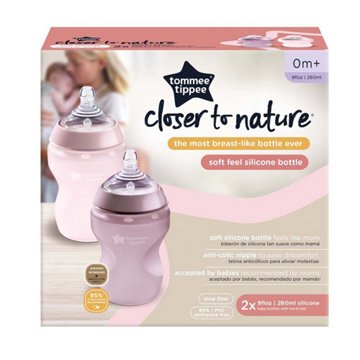 Tommee Tippee Closer To Nature 9 oz Silicone Bottles, 2 ct