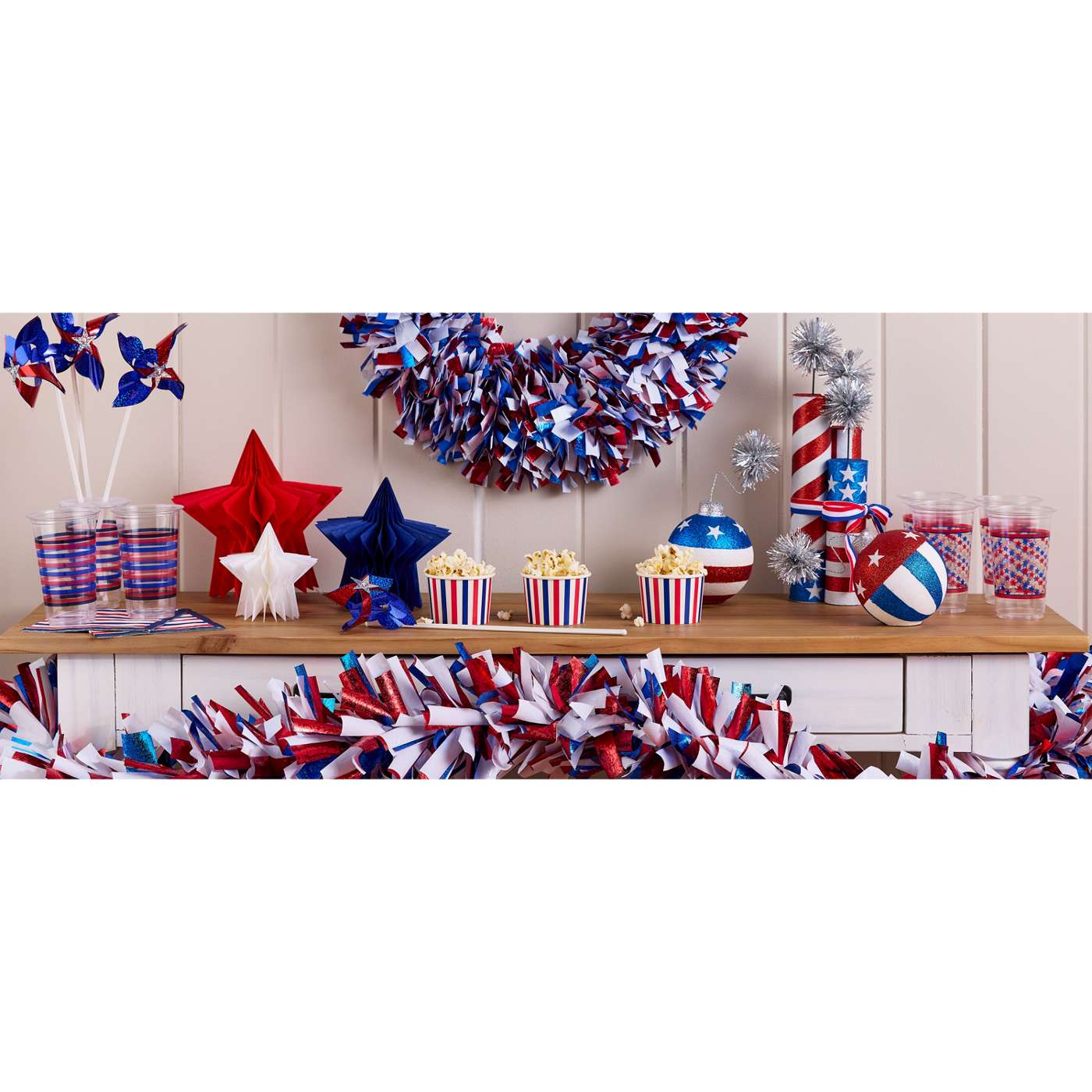 Destination Holiday Red White & Blue Star Pinwheels; image 2 of 2