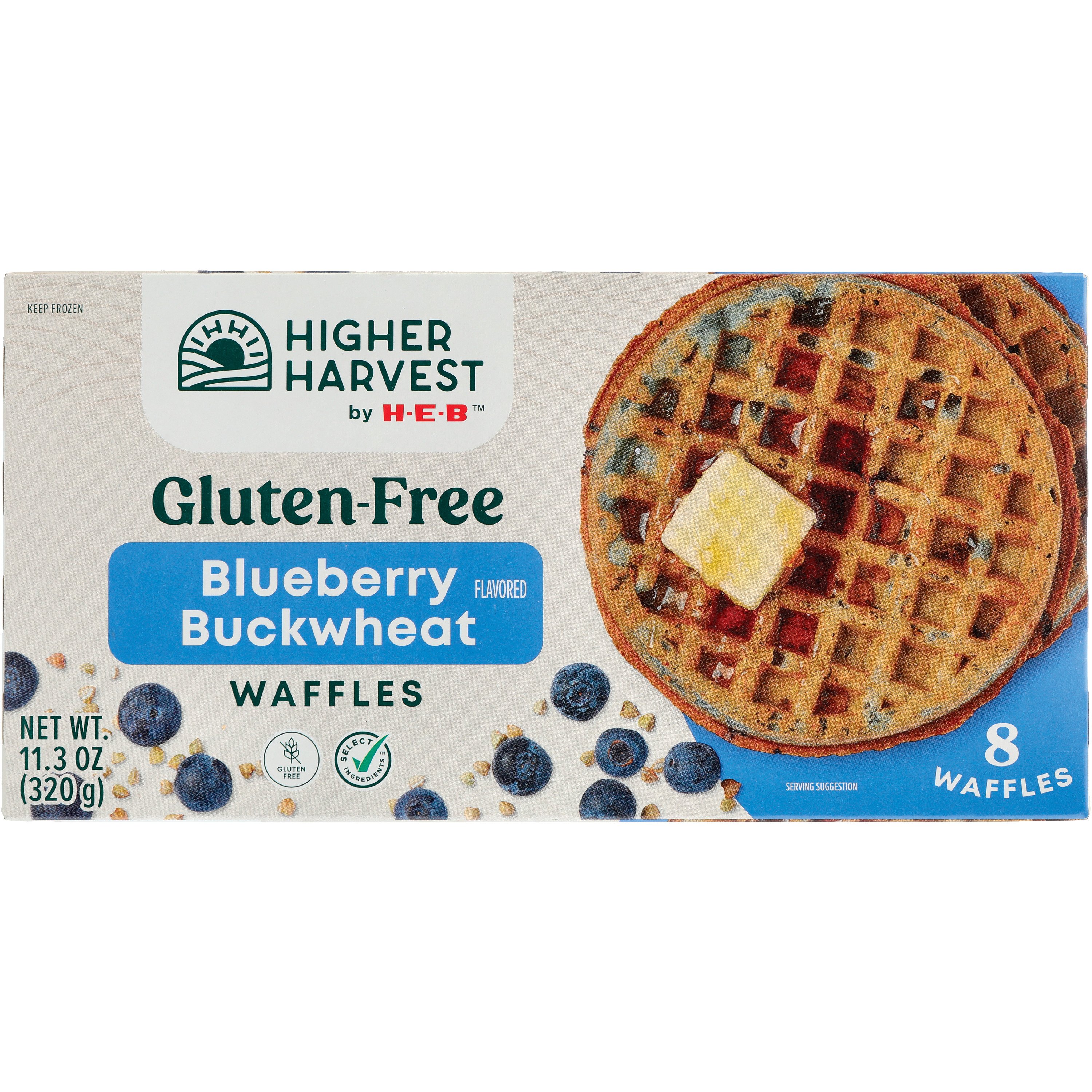 Higher Harvest By H-E-B Gluten-Free Frozen Waffles – Blueberry ...