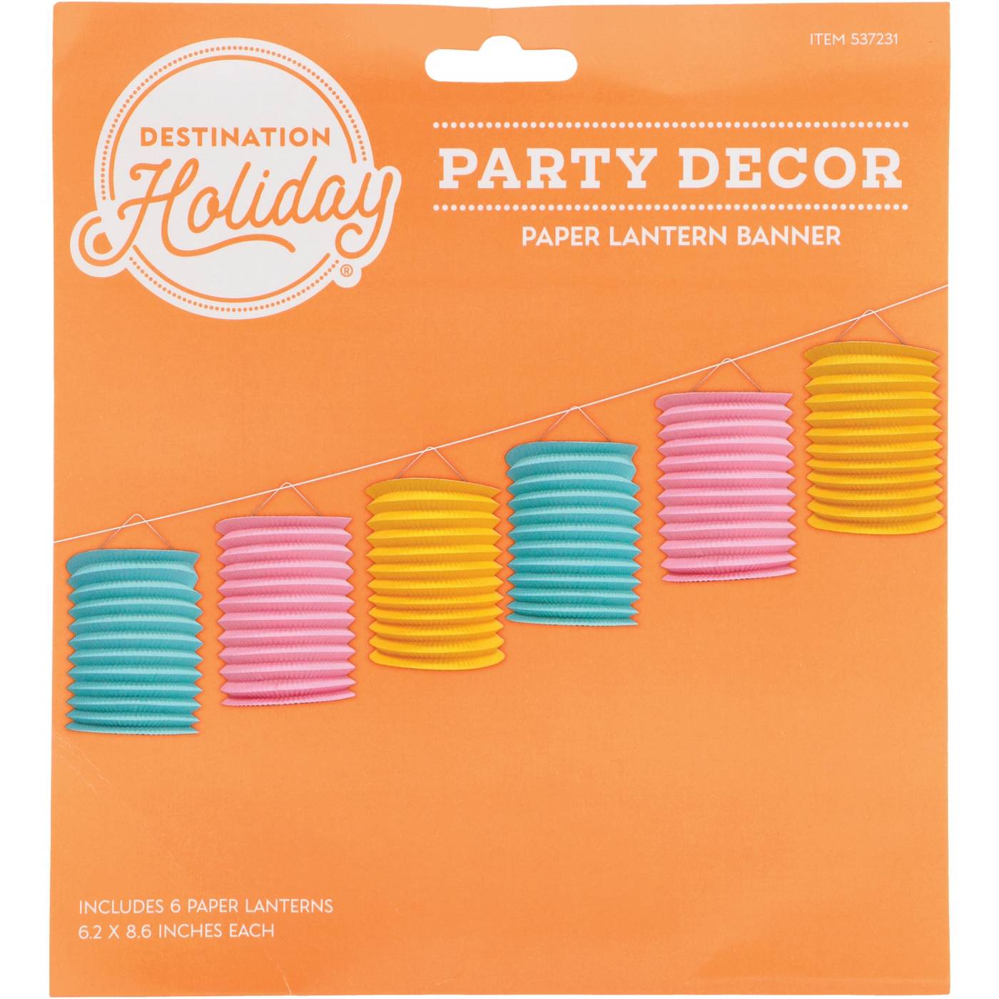 Destination Holiday Paper Lantern Banner; image 1 of 2