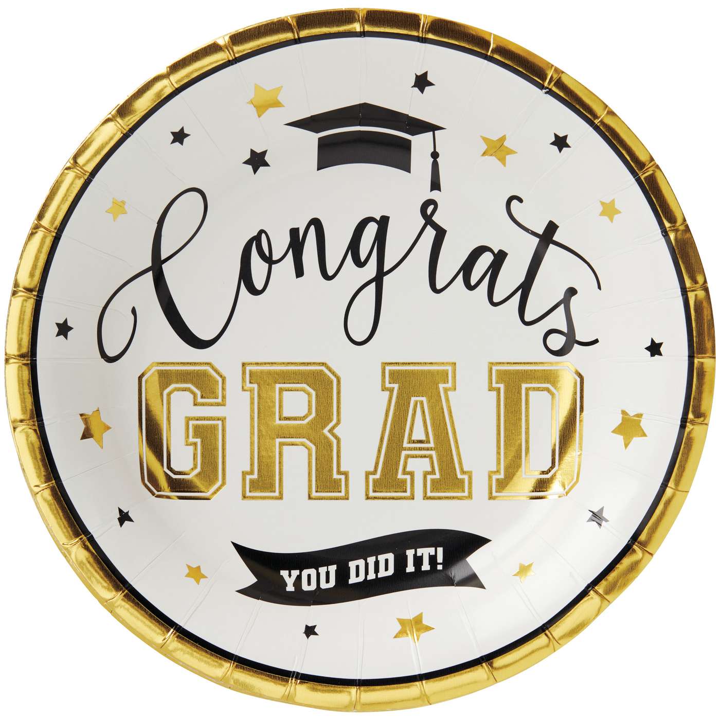 Destination Holiday Congrats Grad Paper Plates, 10 ct; image 1 of 2