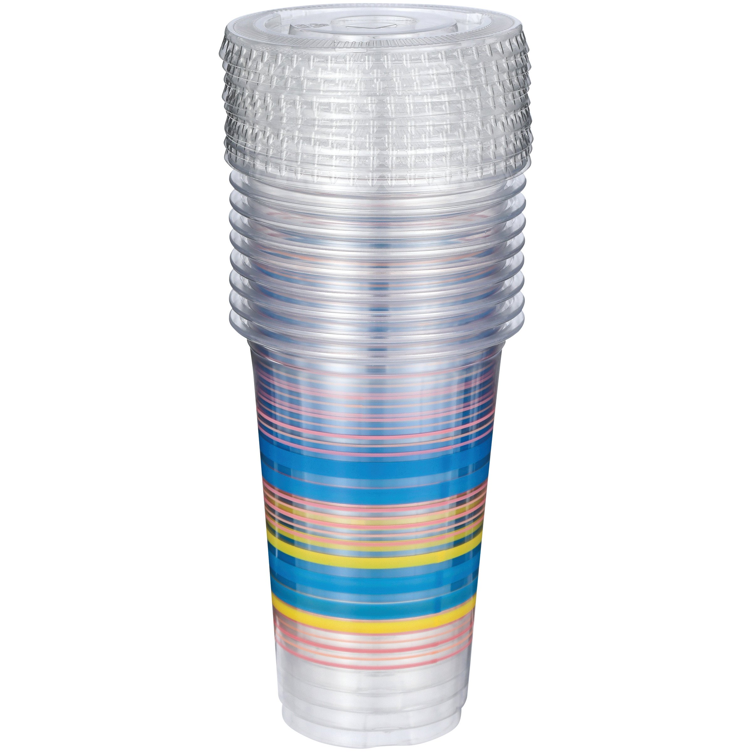 Destination Holiday Summer Striped 16 oz Plastic Party Cups Shop