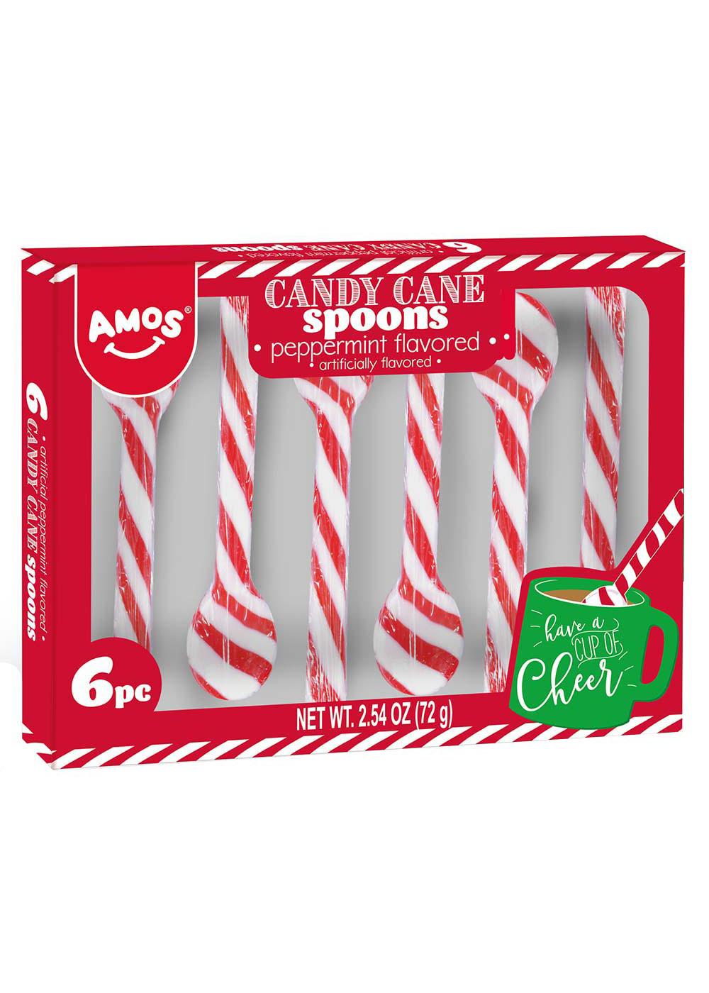 Amos Peppermint Holiday Candy Cane Spoons Shop Candy at HEB