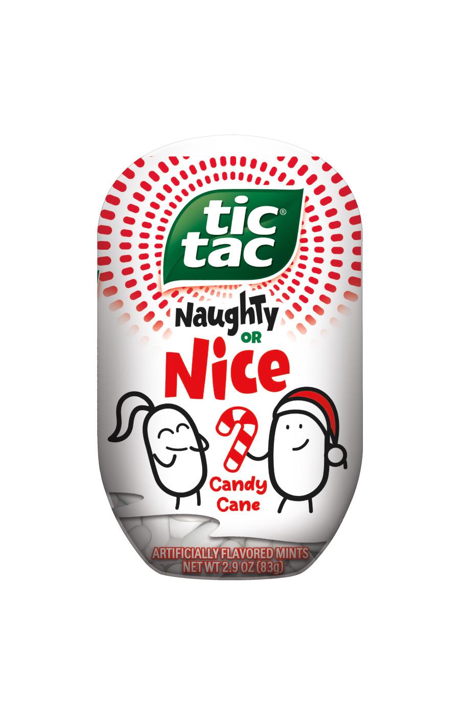 Tic Tac Naughty or Nice Candy Cane Mints; image 1 of 2