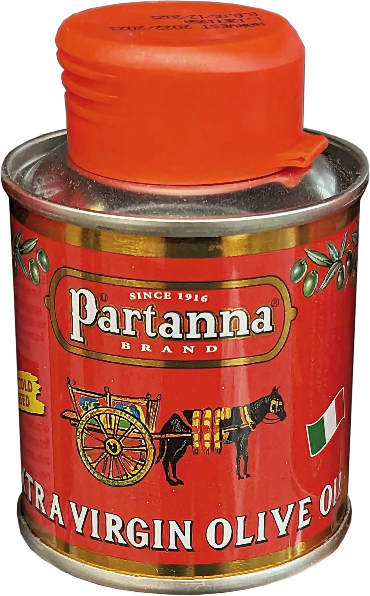 Partanna Sicilian Extra Virgin Olive Oil Mini Tin, 3.4 oz | Central ...