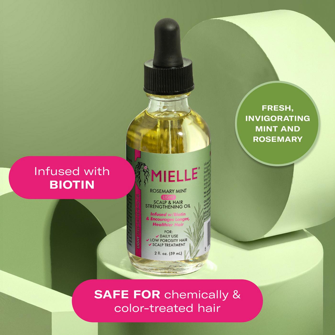 Mielle Light Scalp & Hair Strengthening Oil - Rosemary Mint; image 2 of 10