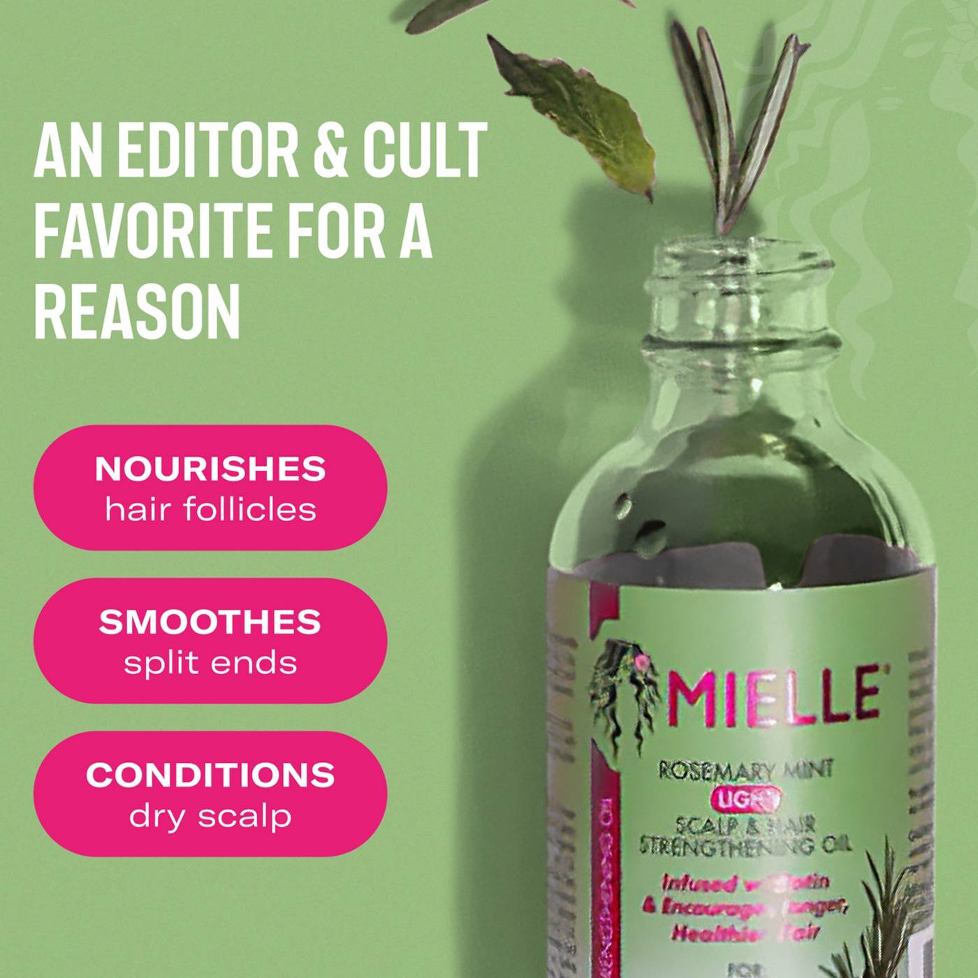 Mielle Light Scalp & Hair Strengthening Oil - Rosemary Mint; image 8 of 10
