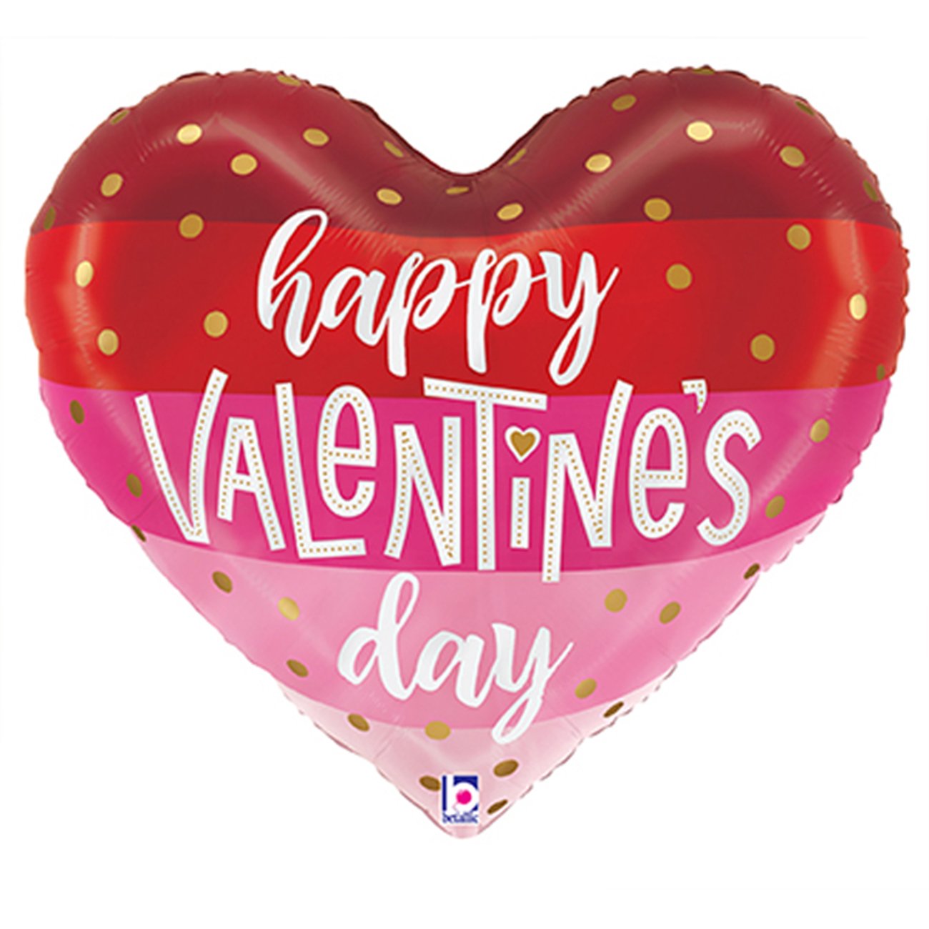 BLOOMS by HEB Valentine's Day Striped Heart Helium Balloon Shop