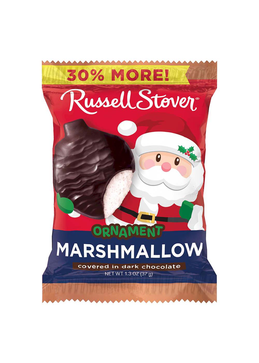 Russell Stover Ornament Dark Chocolate Marshmallow Christmas Candy; image 1 of 2