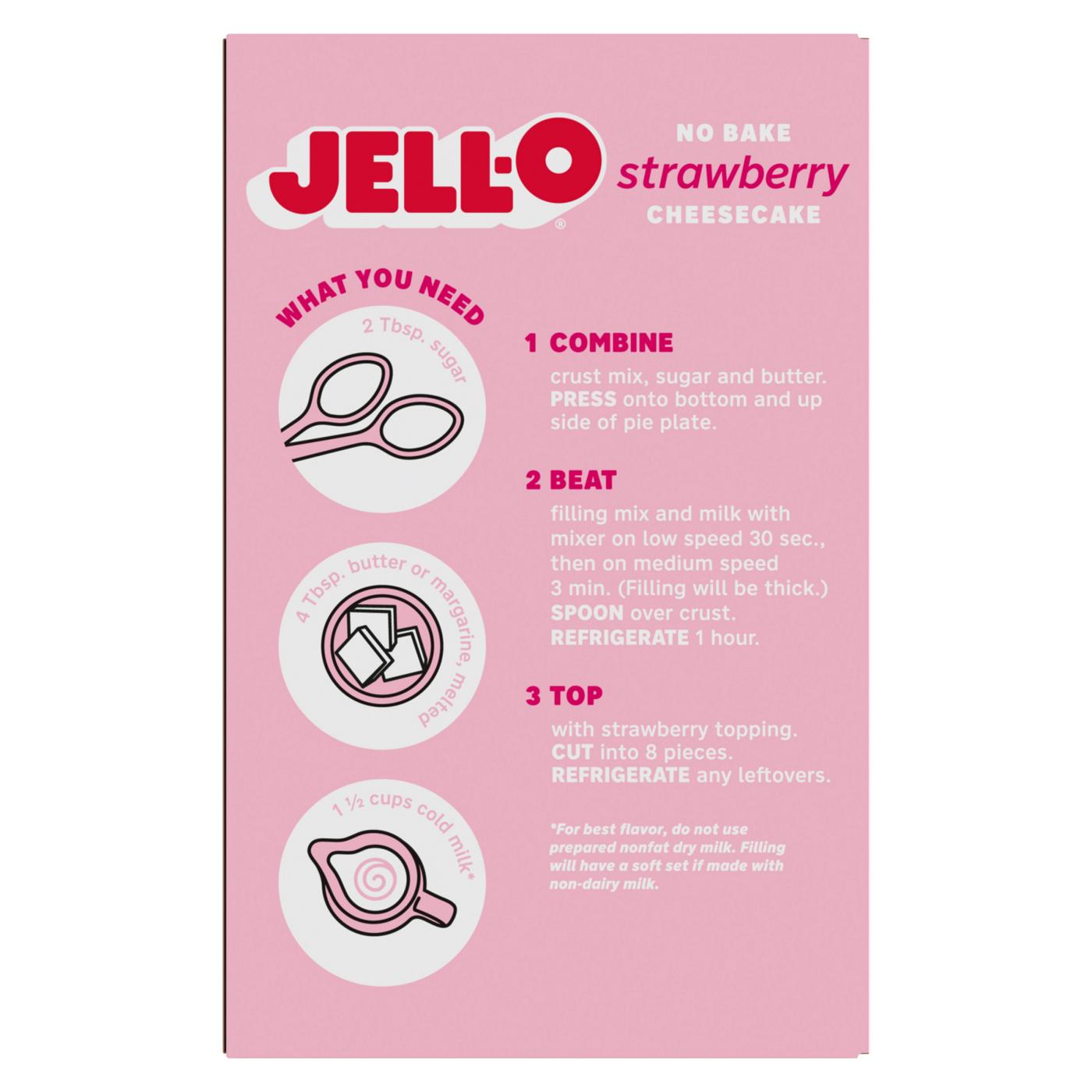 Jell-O No Bake Strawberry Cheesecake Mix; image 4 of 5